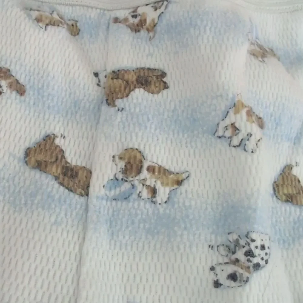 Y2K Infant Thermal Dog Print Pajama Set Size 6/9 Months